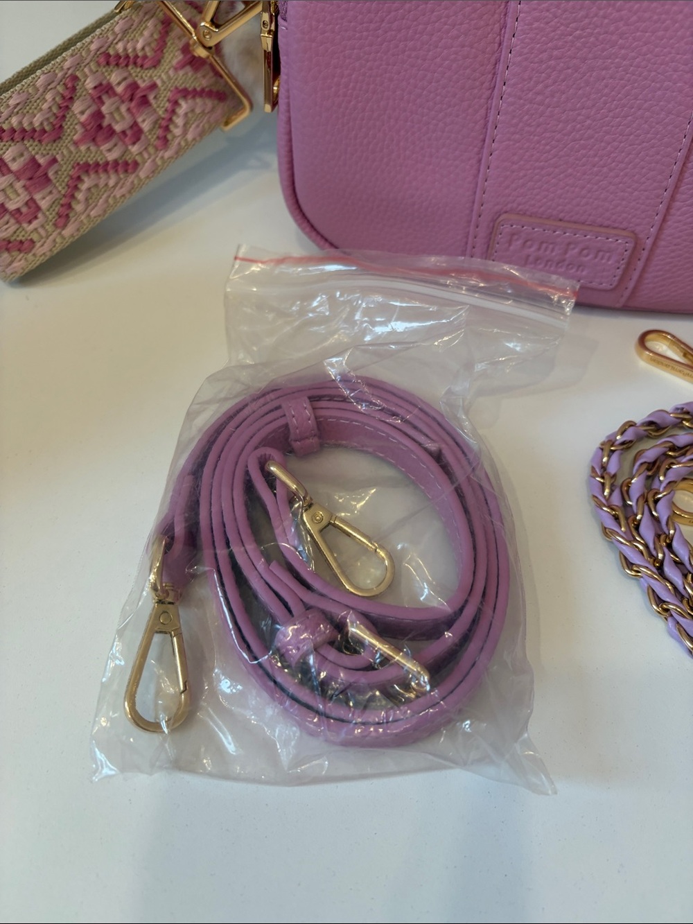 Pom Pom London crossbody with interchangeable straps - Picture 11 of 13